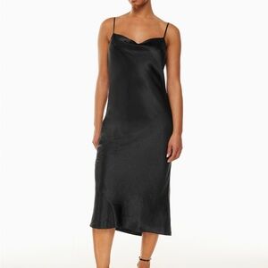 Babaton Black Satin Dress